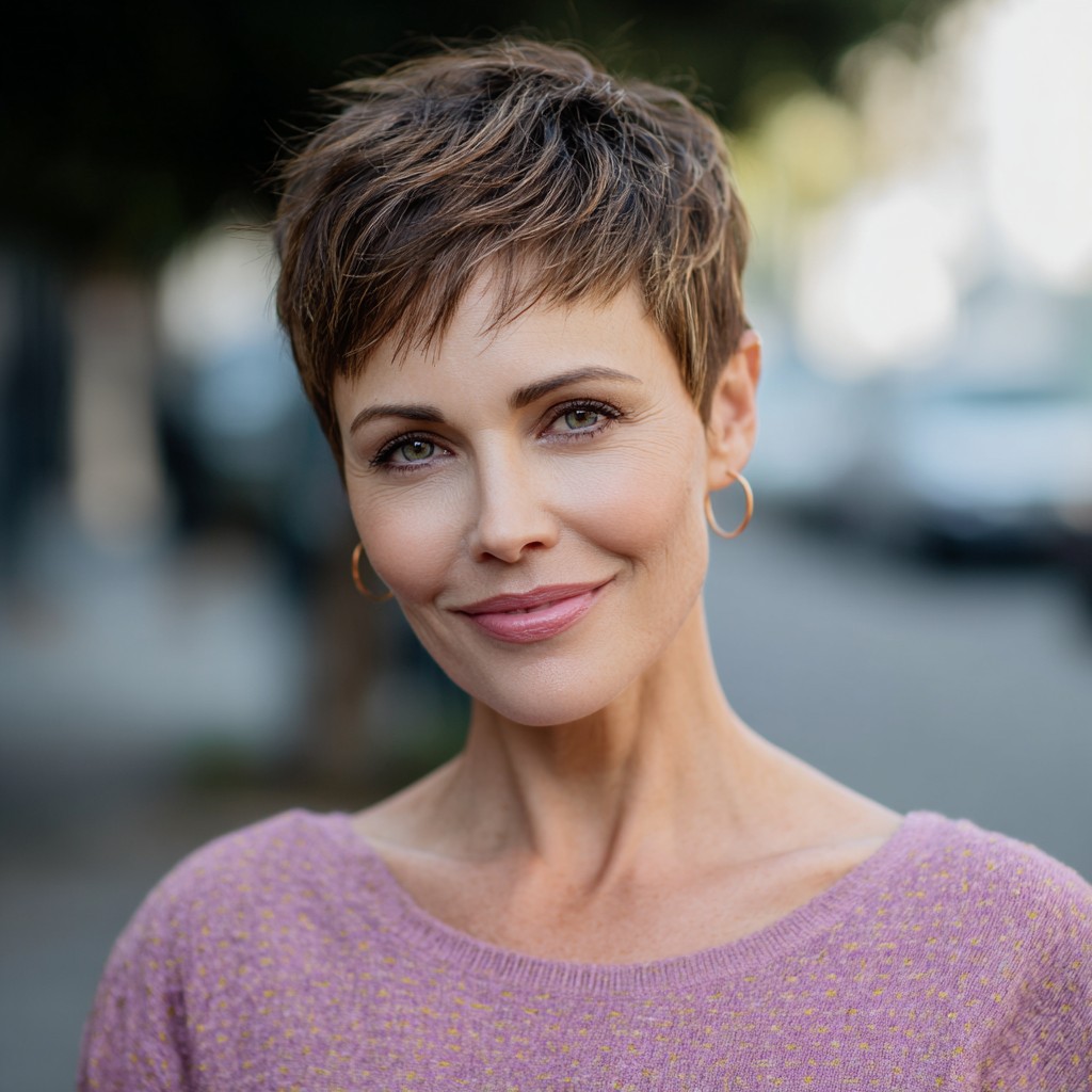 Textured Short Pixie with Effortless Movement