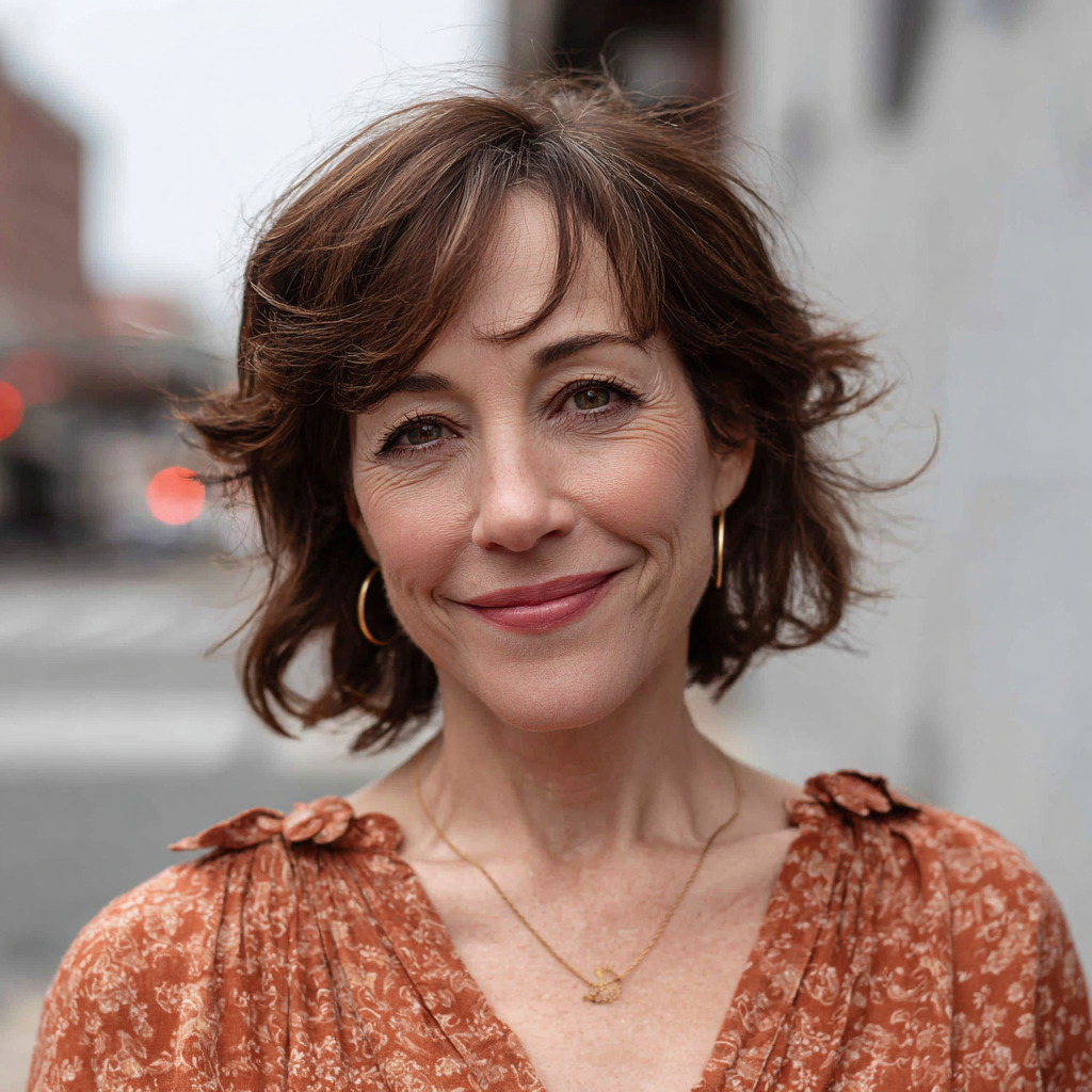 Textured Side-Swept Bob with Soft Waves