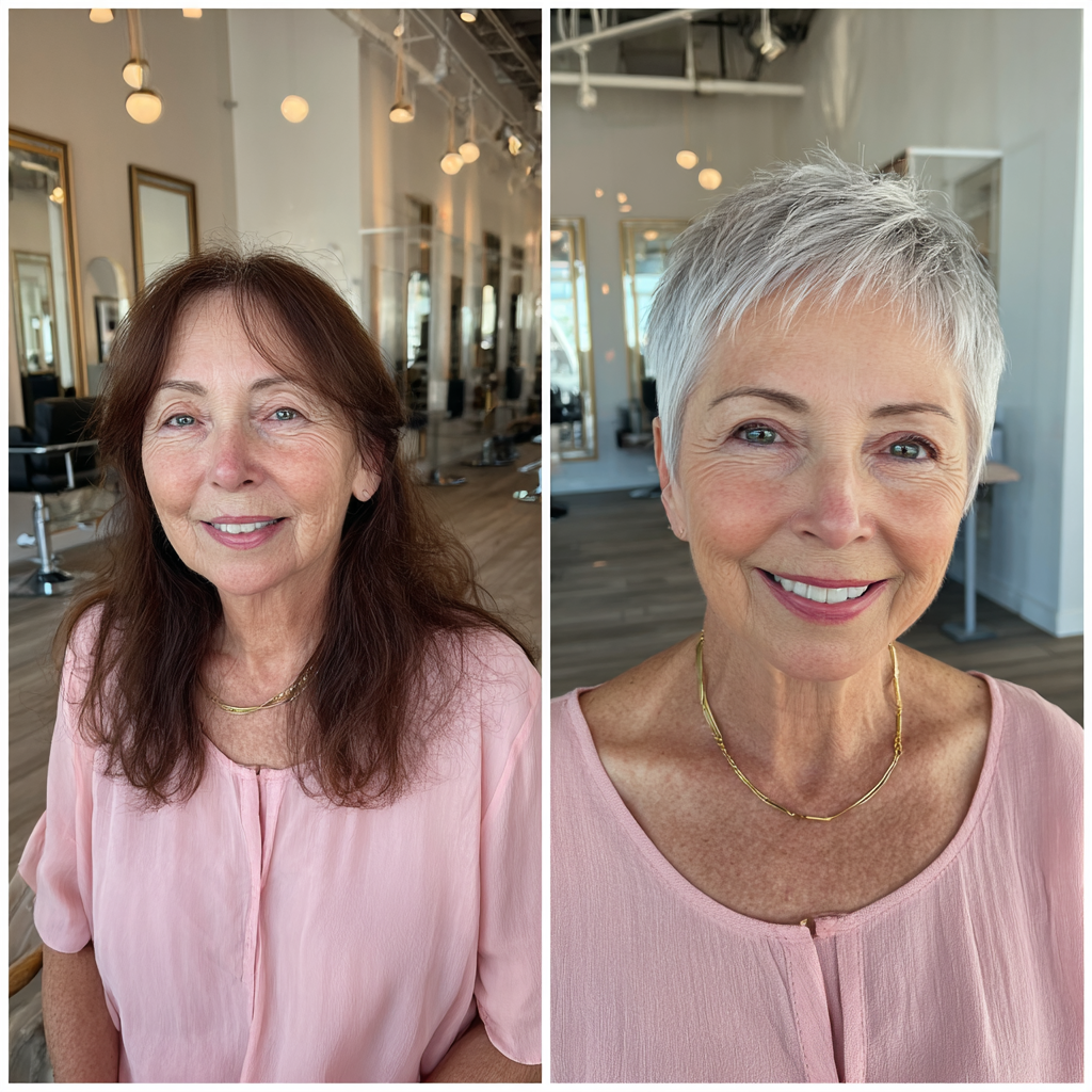 Chic Short Textured Pixie Cut with Subtle Silver Highlights