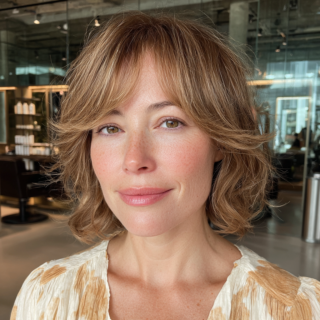 Chic Textured Bob with Soft Waves