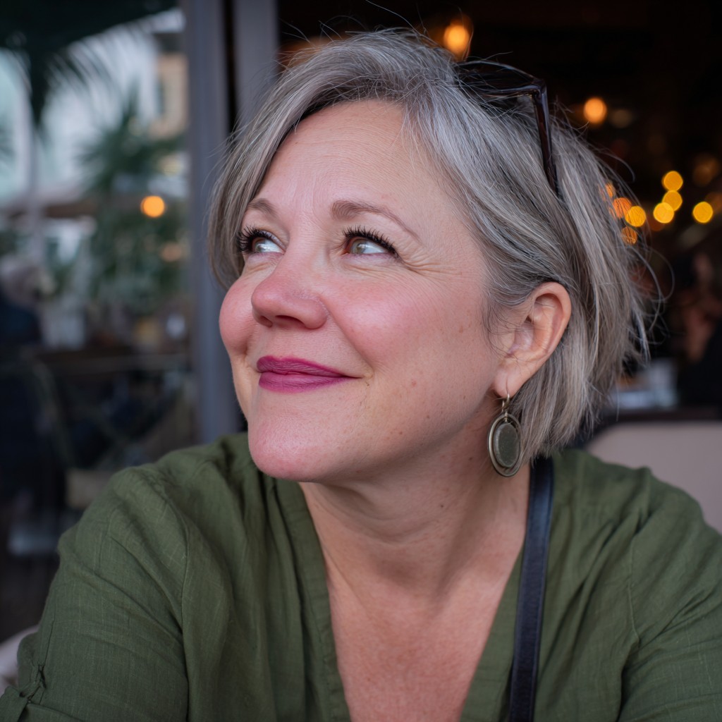 Chic Textured Gray Bob with Soft Layers