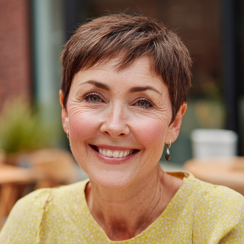 Chic Textured Short Crop with Subtle Highlights