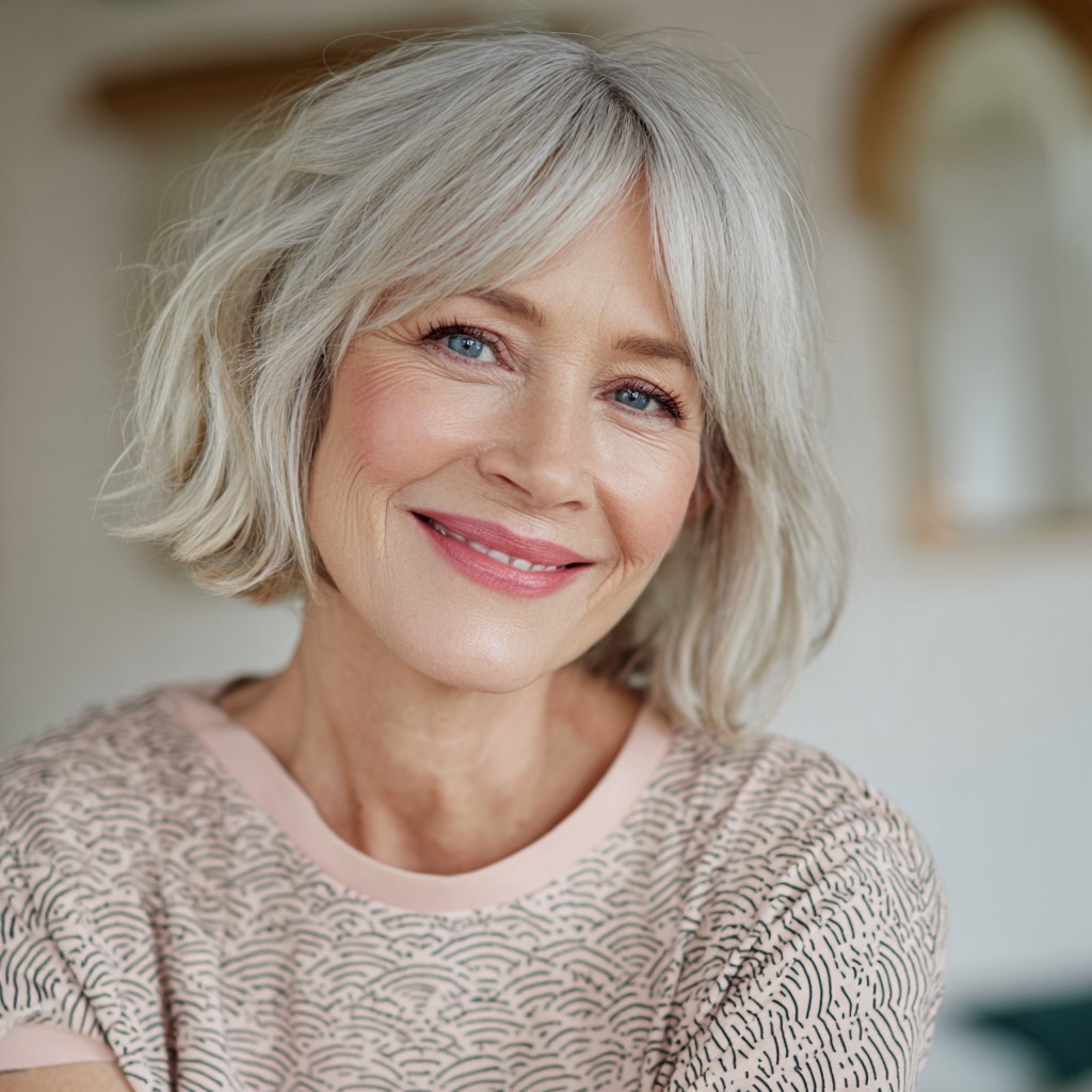 Soft Blunt Bob with Subtle Textured Ends