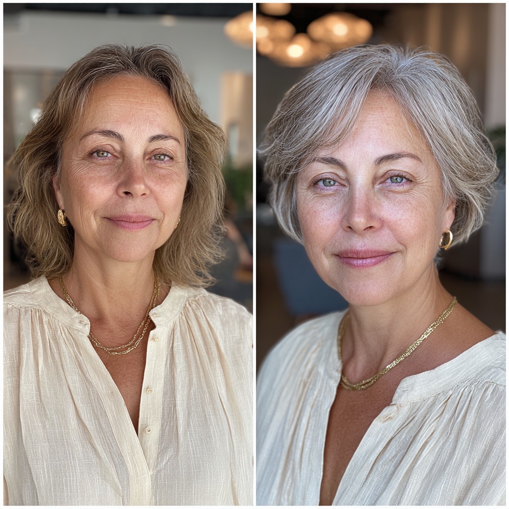 Softly Tousled Pixie Bob with Subtle Silver Highlights