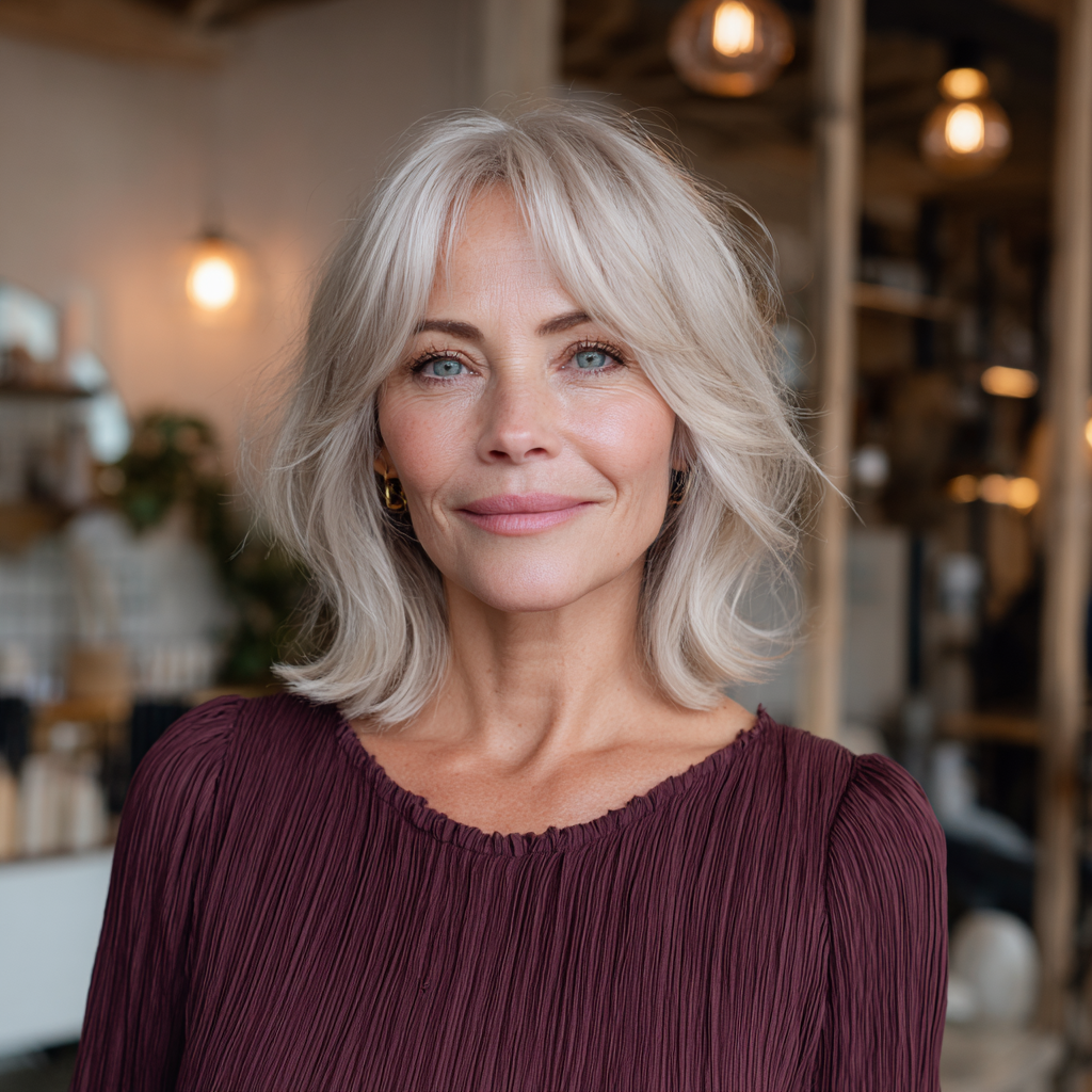 Stylish Textured Shoulder-Length Cut with Soft Layers