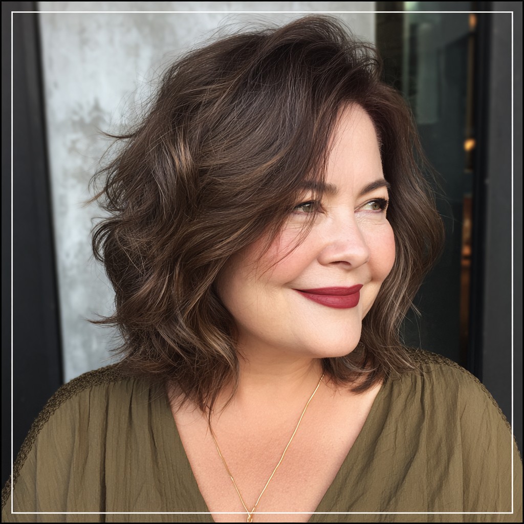 Textured Mid-Length Waves with Rich Brown Tones