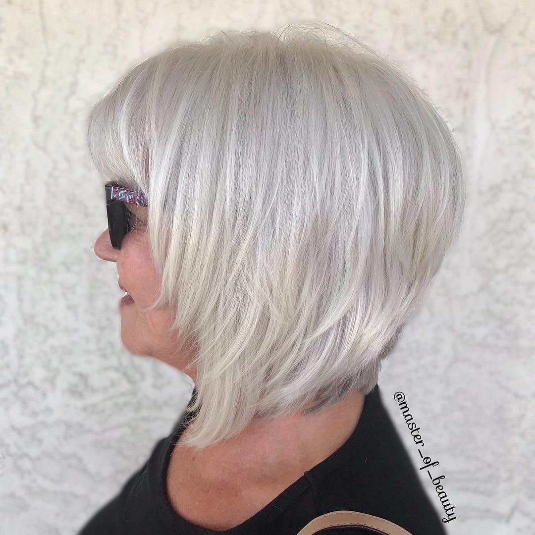 Textured Silver Bob with Soft Layers