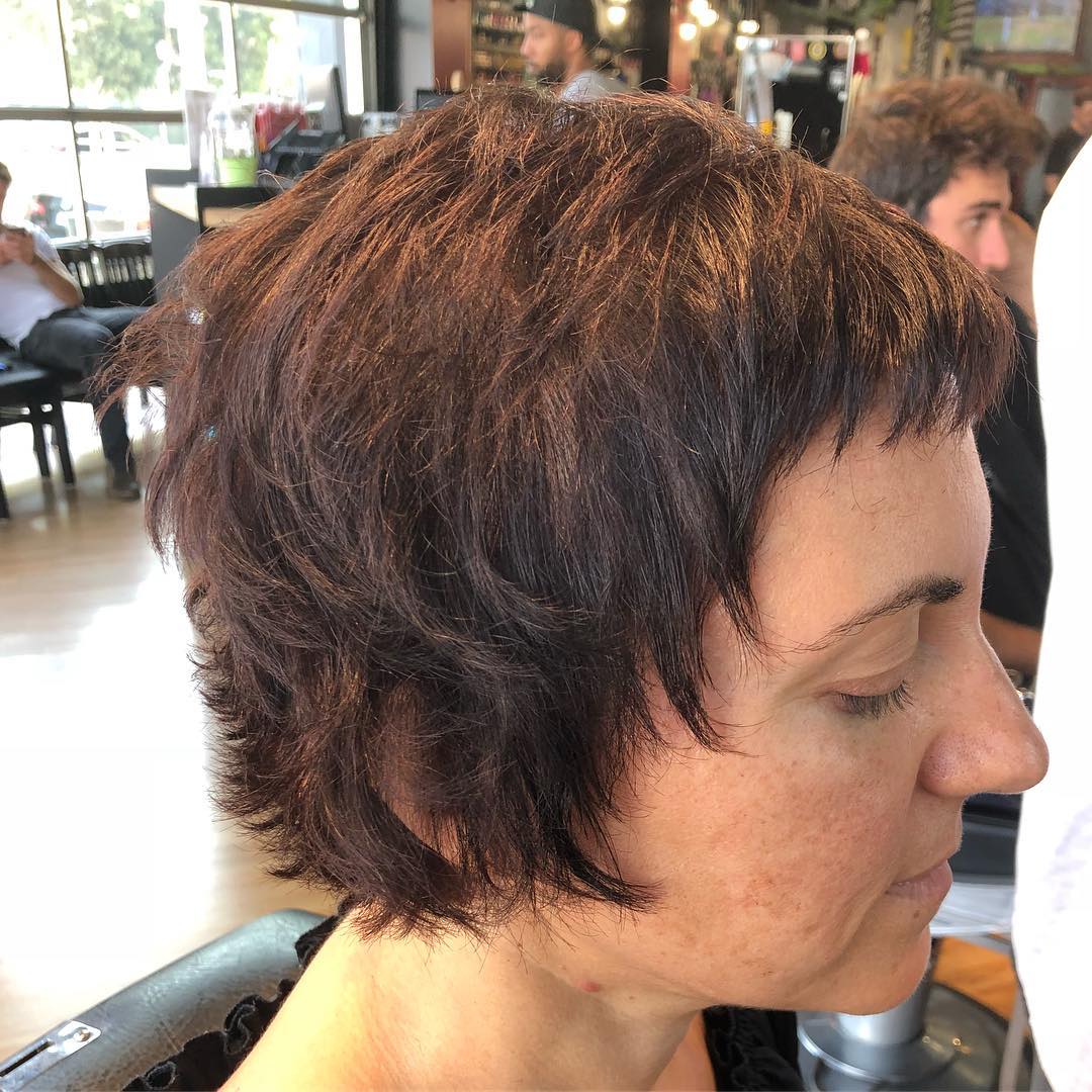 Textured Tousled Pixie Bob with Subtle Fringe