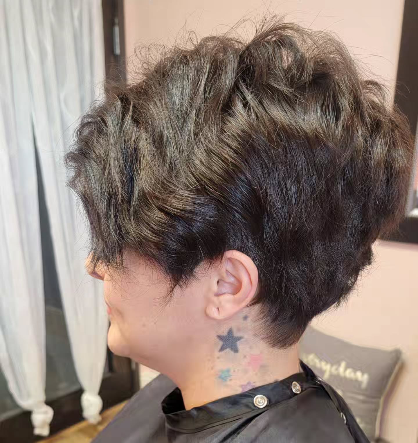 Textured Tousled Pixie Bob with Subtle Waves