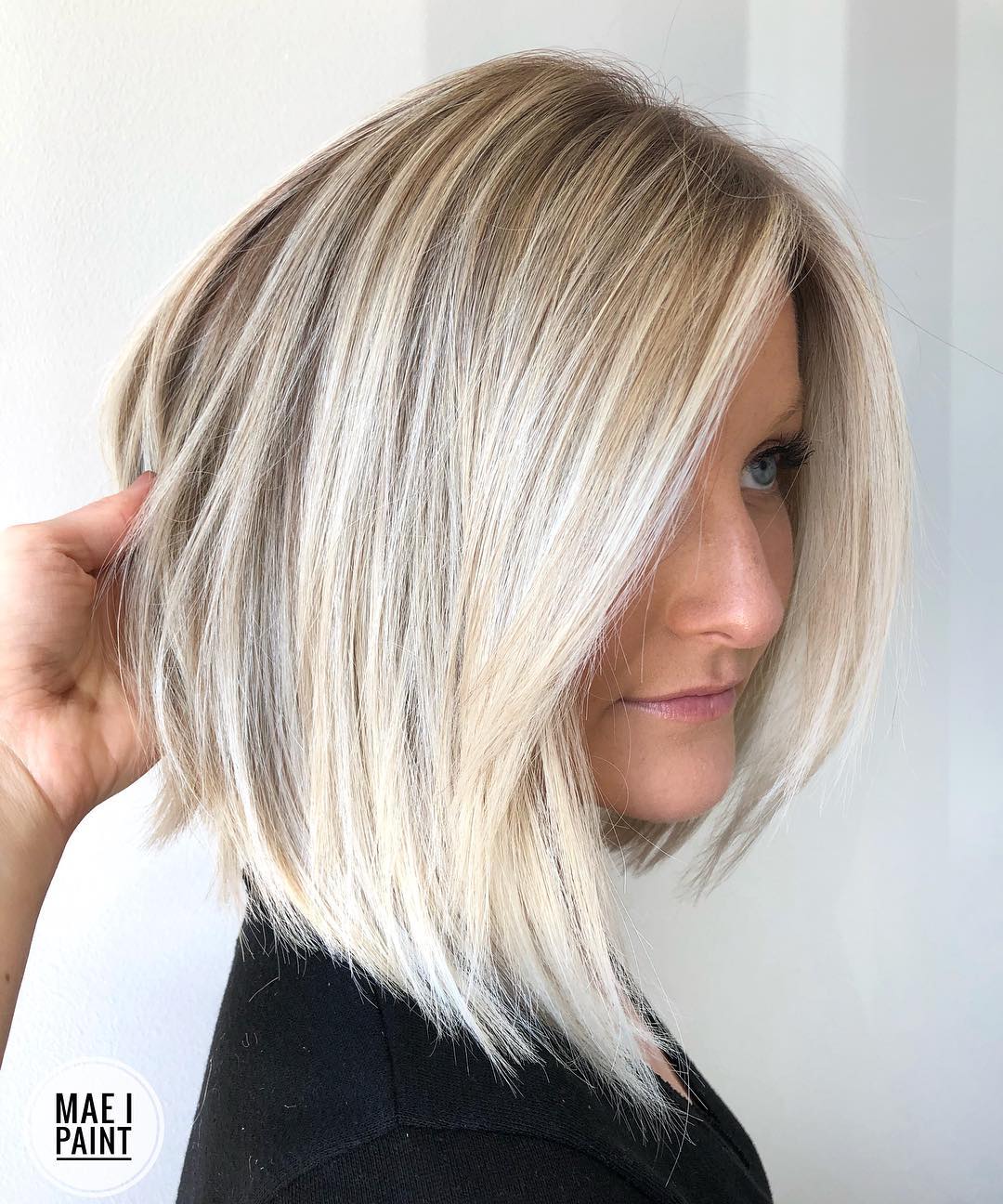 Brightly Textured Blunt Bob with Subtle Lightening