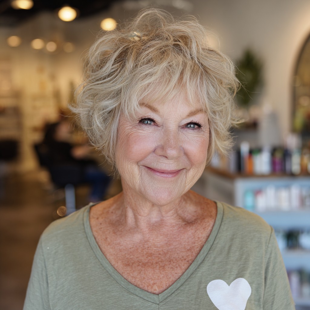 Charming Tousled Pixie Bob with Soft Waves