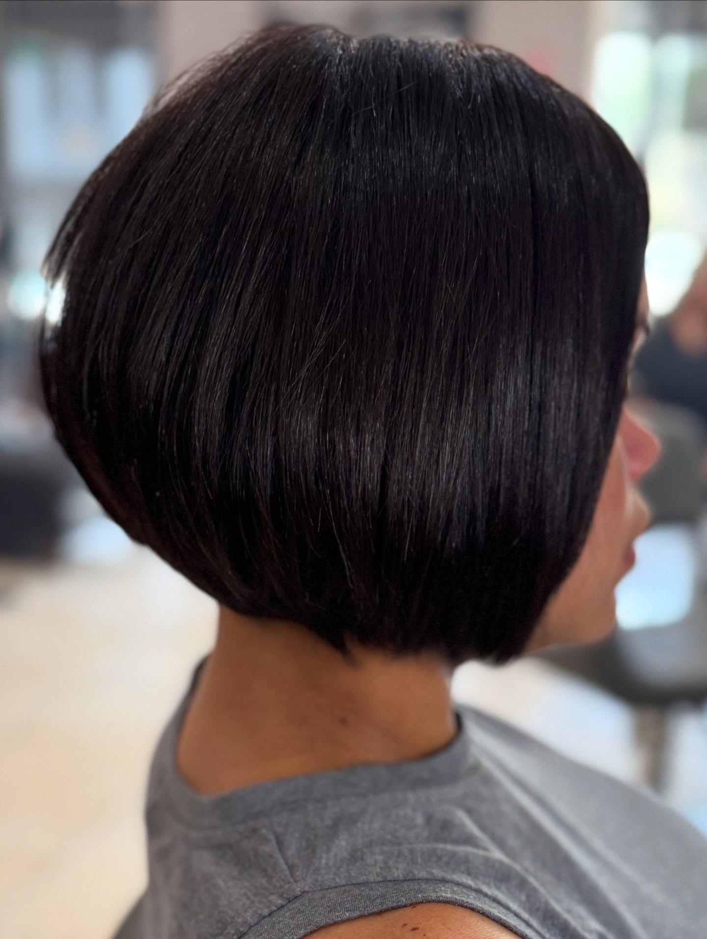 Chic Layered Asymmetrical Bob Cut