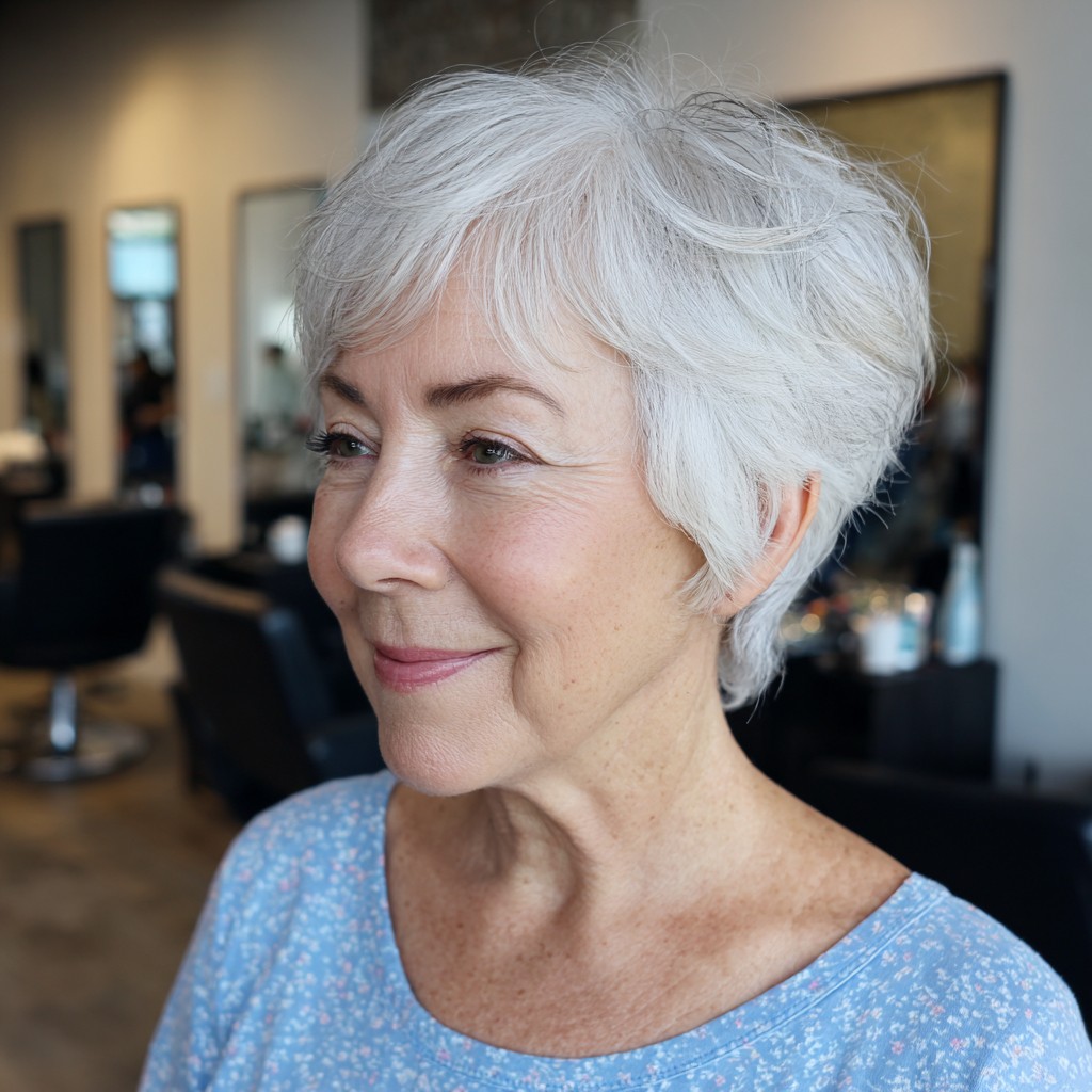 Chic Softly Textured Pixie Cut with Subtle Volume