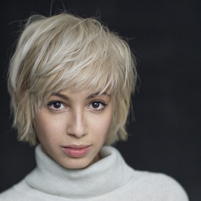 Choppy Blonde Textured Pixie with Soft Layers