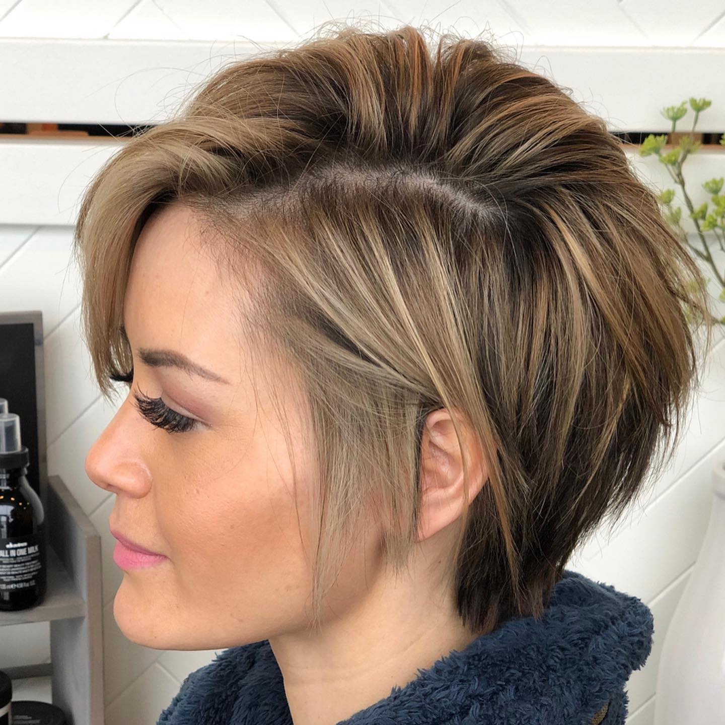 Dynamic Textured Pixie Cut with Subtle Highlights