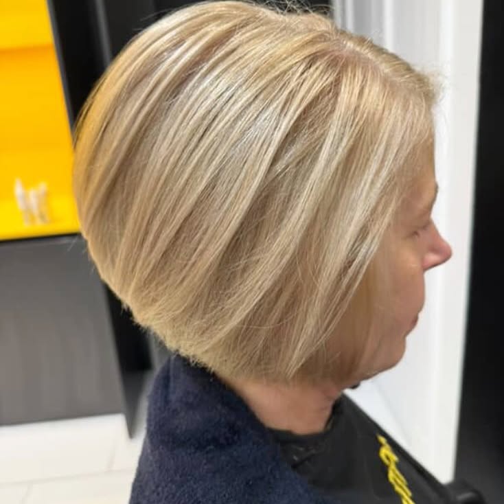 Elegant Blunt Bob with Subtle Highlights