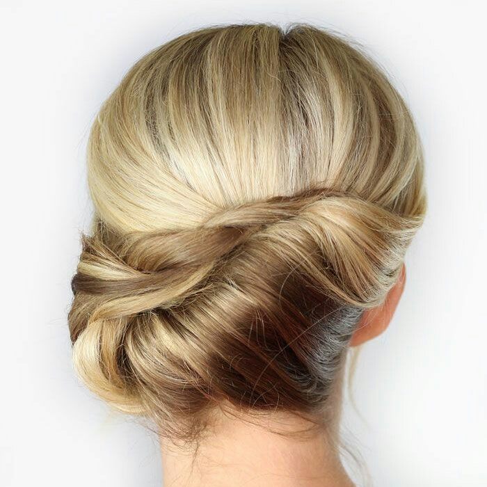 Elegant Twisted Chignon with Subtle Ombre