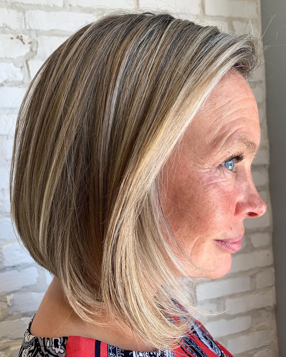 Modern Blunt Bob with Subtle Ash Blonde Highlights