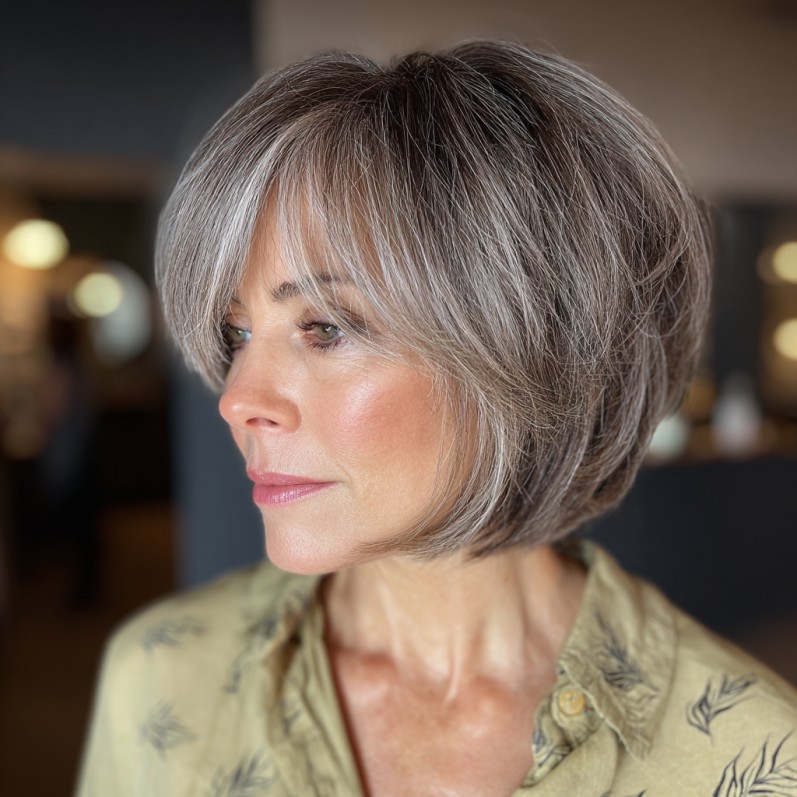 Modern Textured Bob with Effortless Bangs