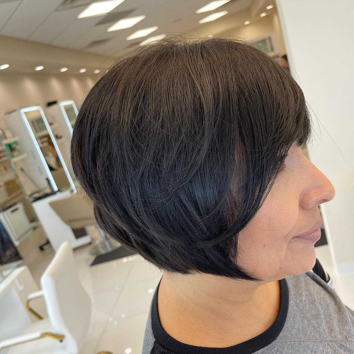 Modern Textured Bob with Flattering Bangs