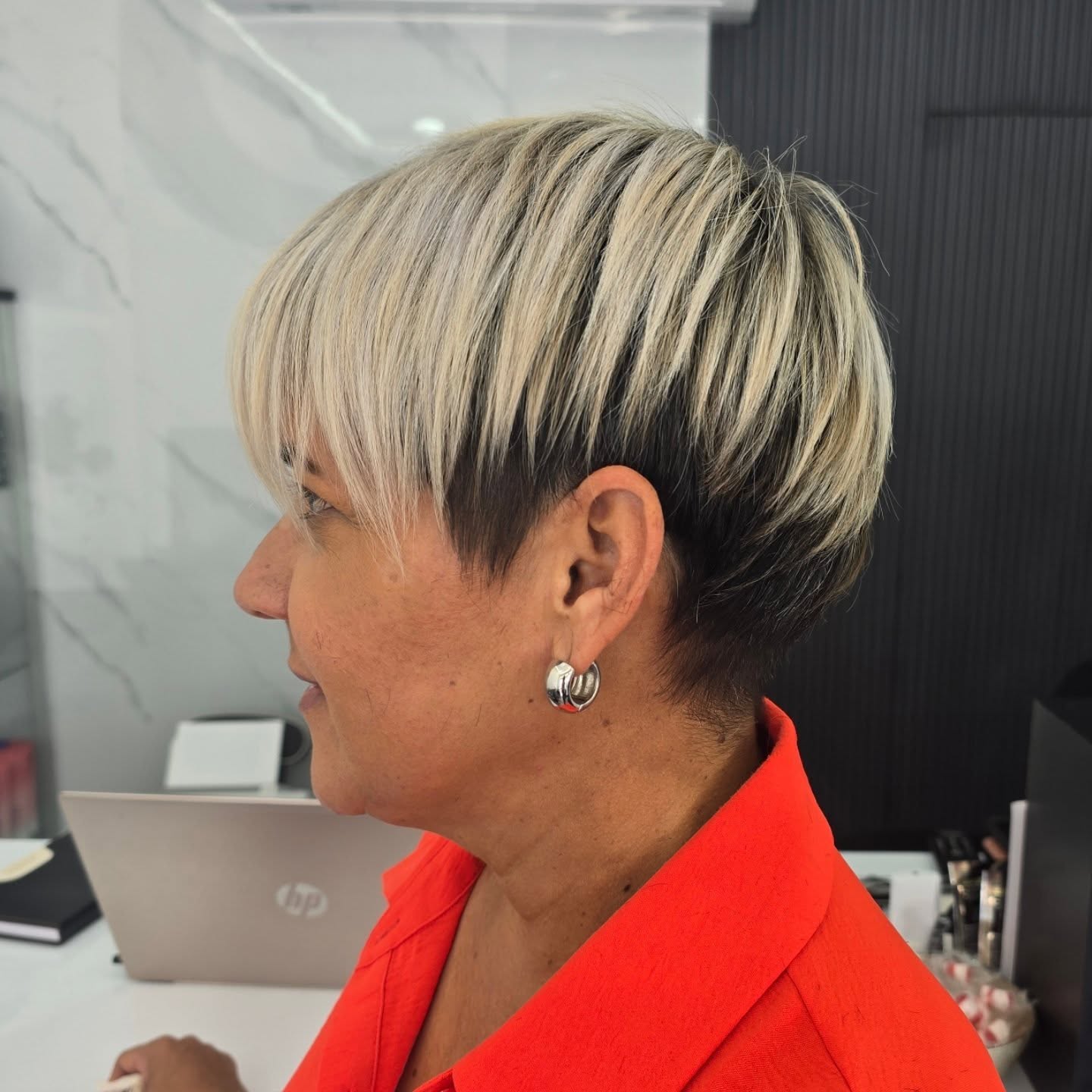 Modern Textured Pixie with Bold Undercut
