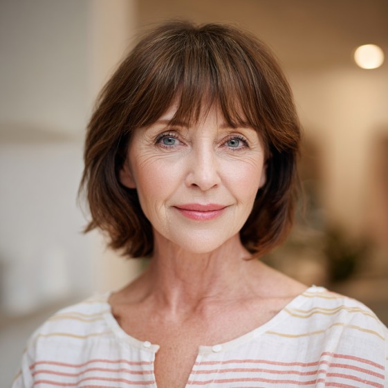 Soft Textured Bob with Subtle Bangs