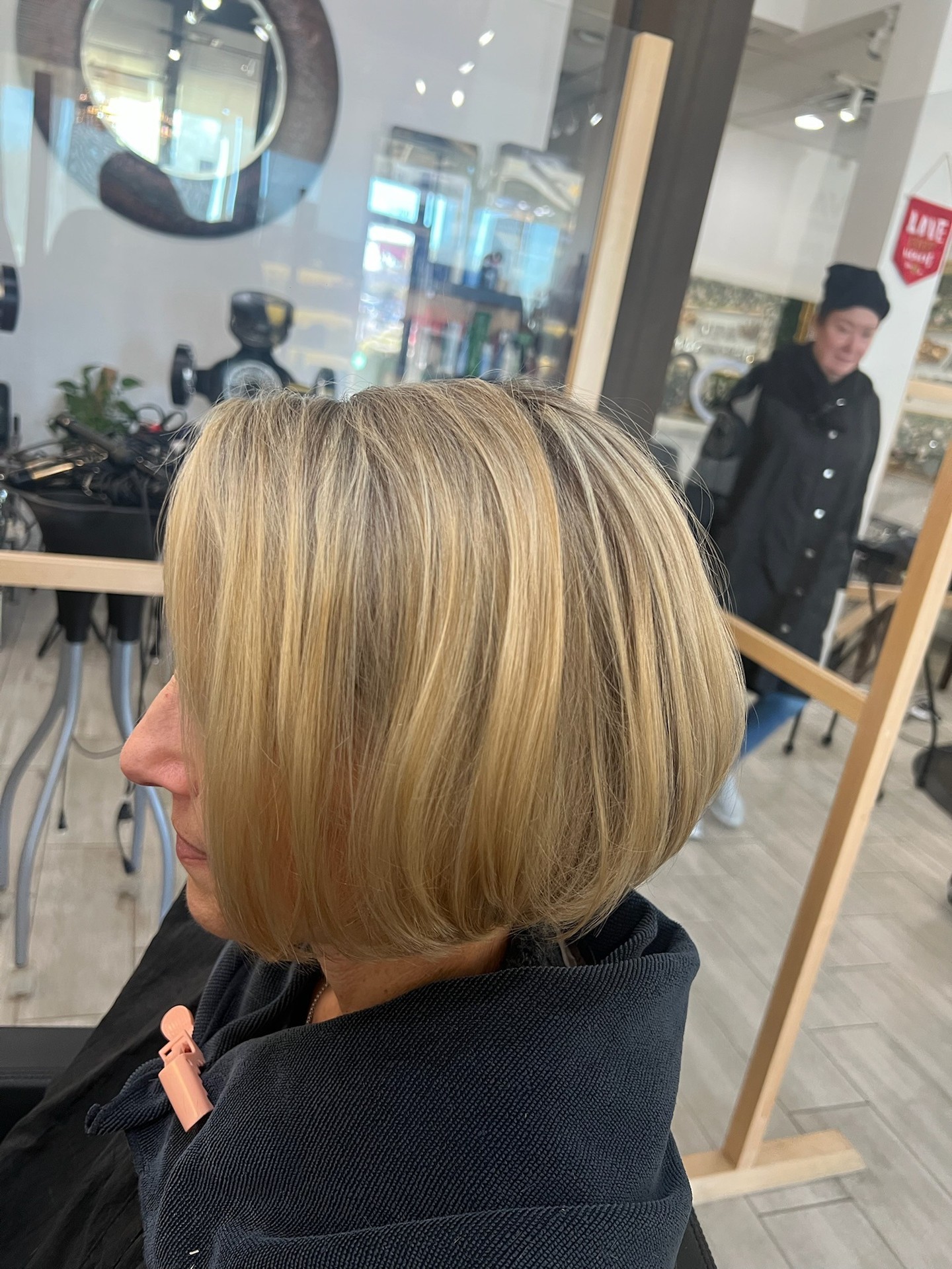 Stylish A-Line Bob with Soft Blonde Highlights