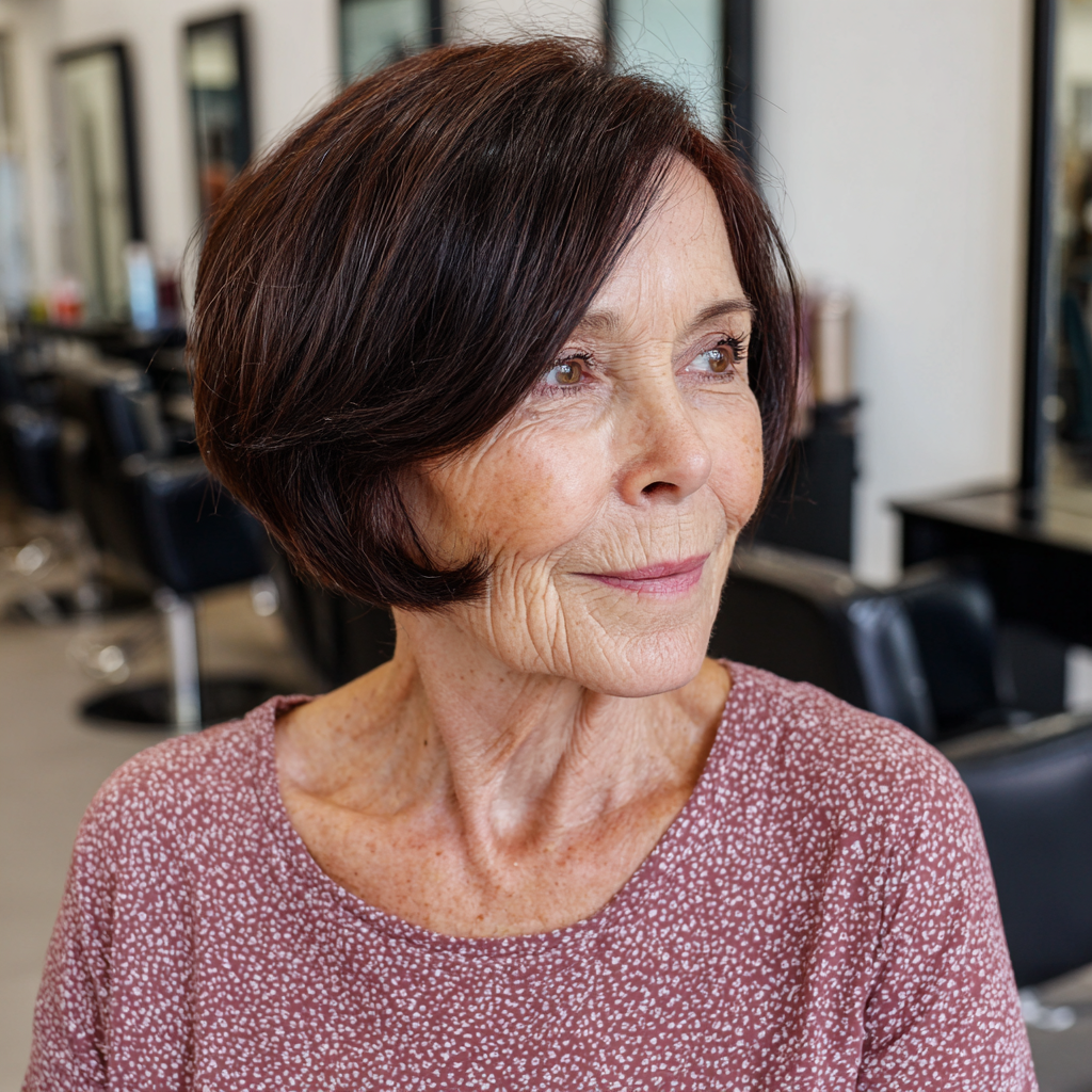 Stylish Rounded Floating Bob with Subtle Texture