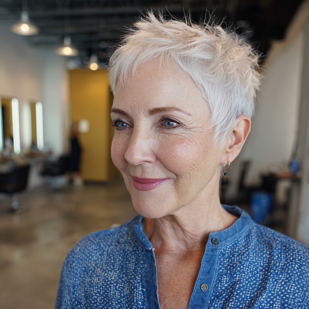 Stylish Textured Pixie Cut with Delicate Layers
