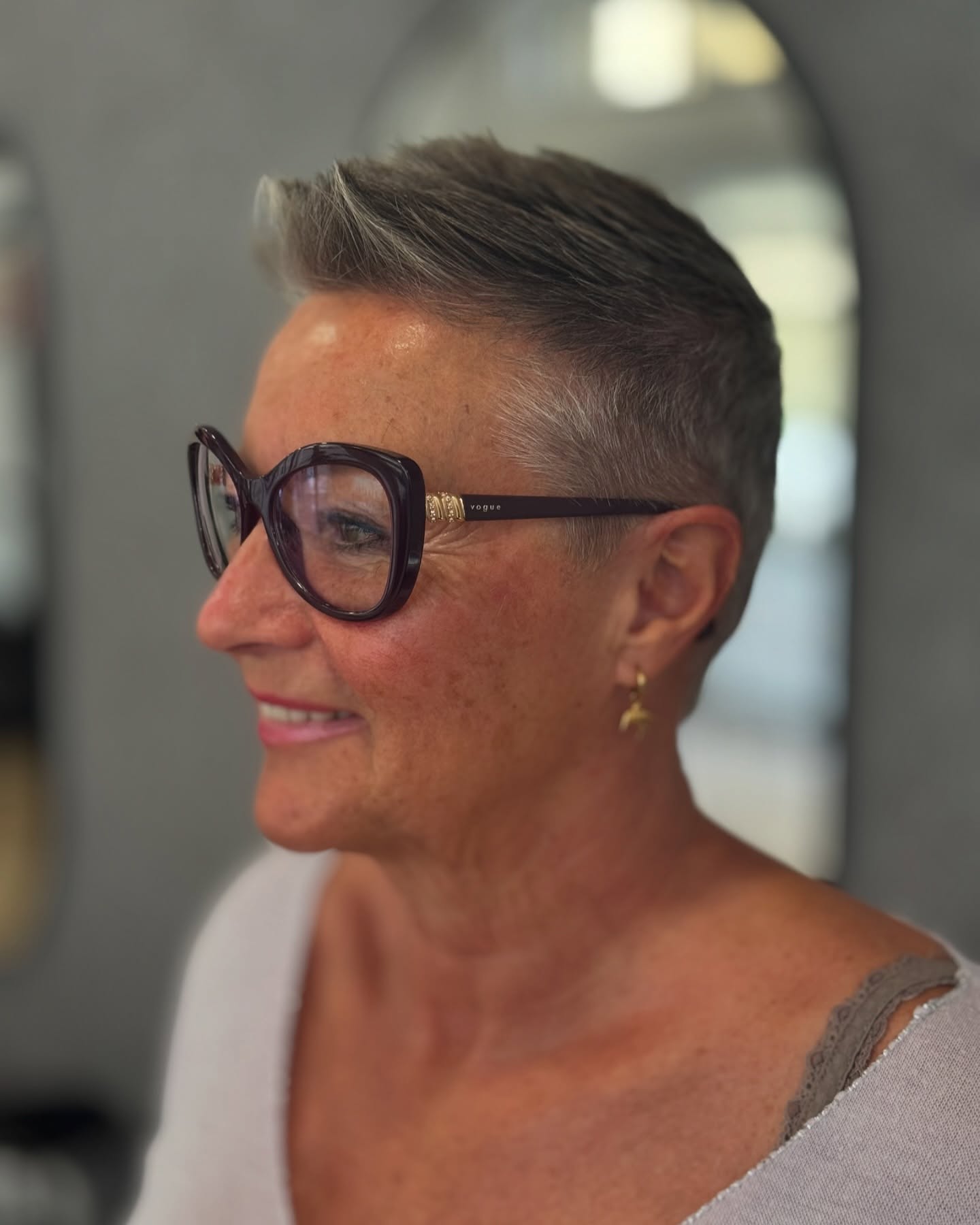Stylish Textured Pixie with Gentle Undercut