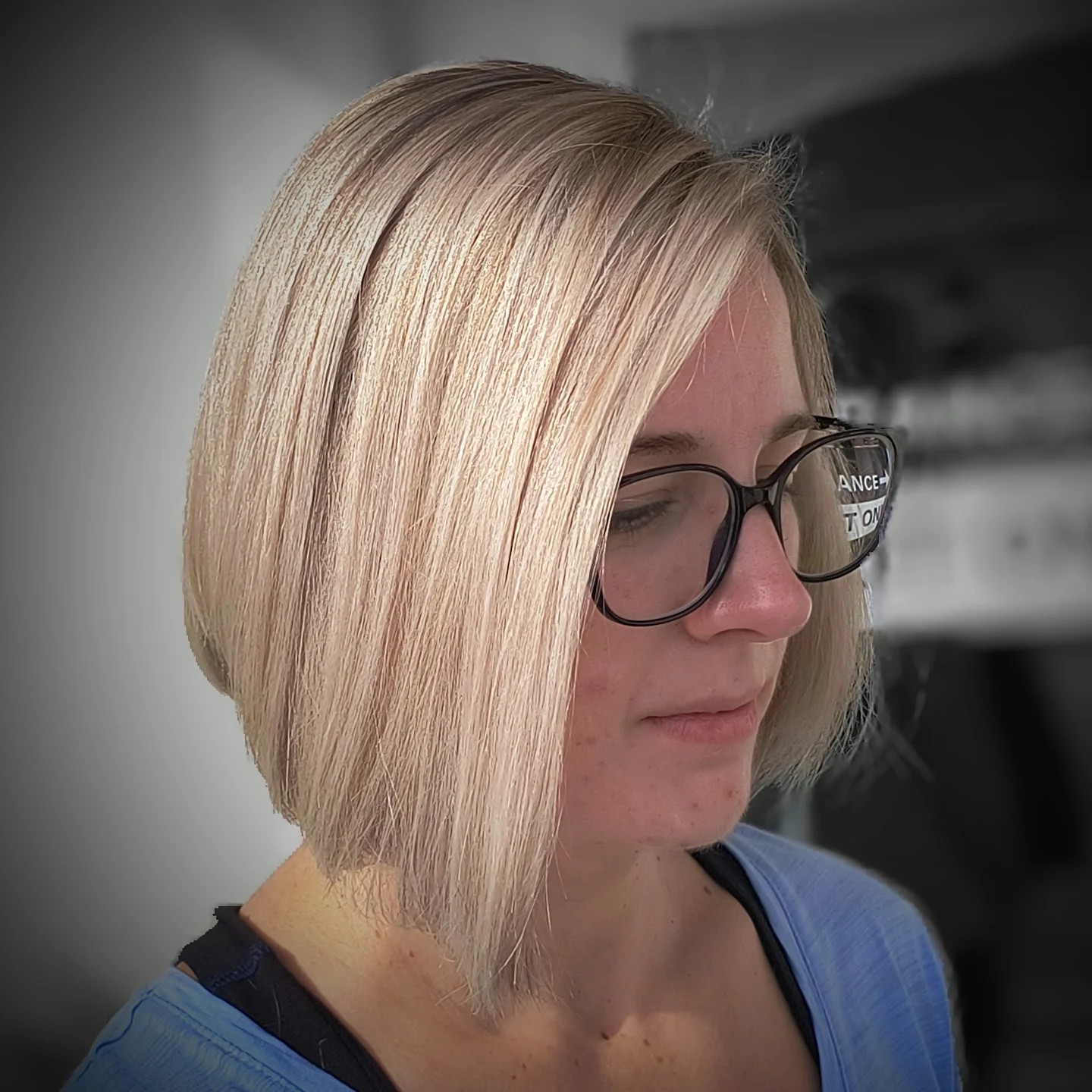Subtle Textured Blunt Bob with Soft Highlights