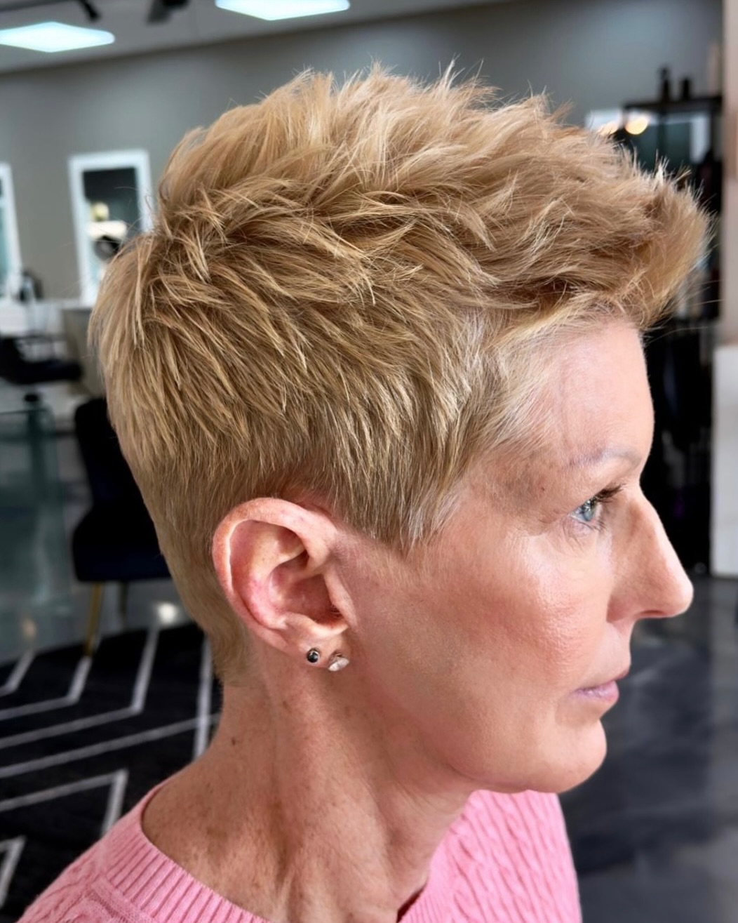 Textured Blonde Pixie with Effortless Volume