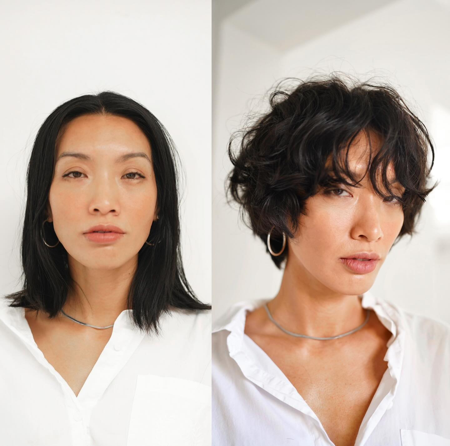 Textured Short Curly Cut with Face-Framing Layers