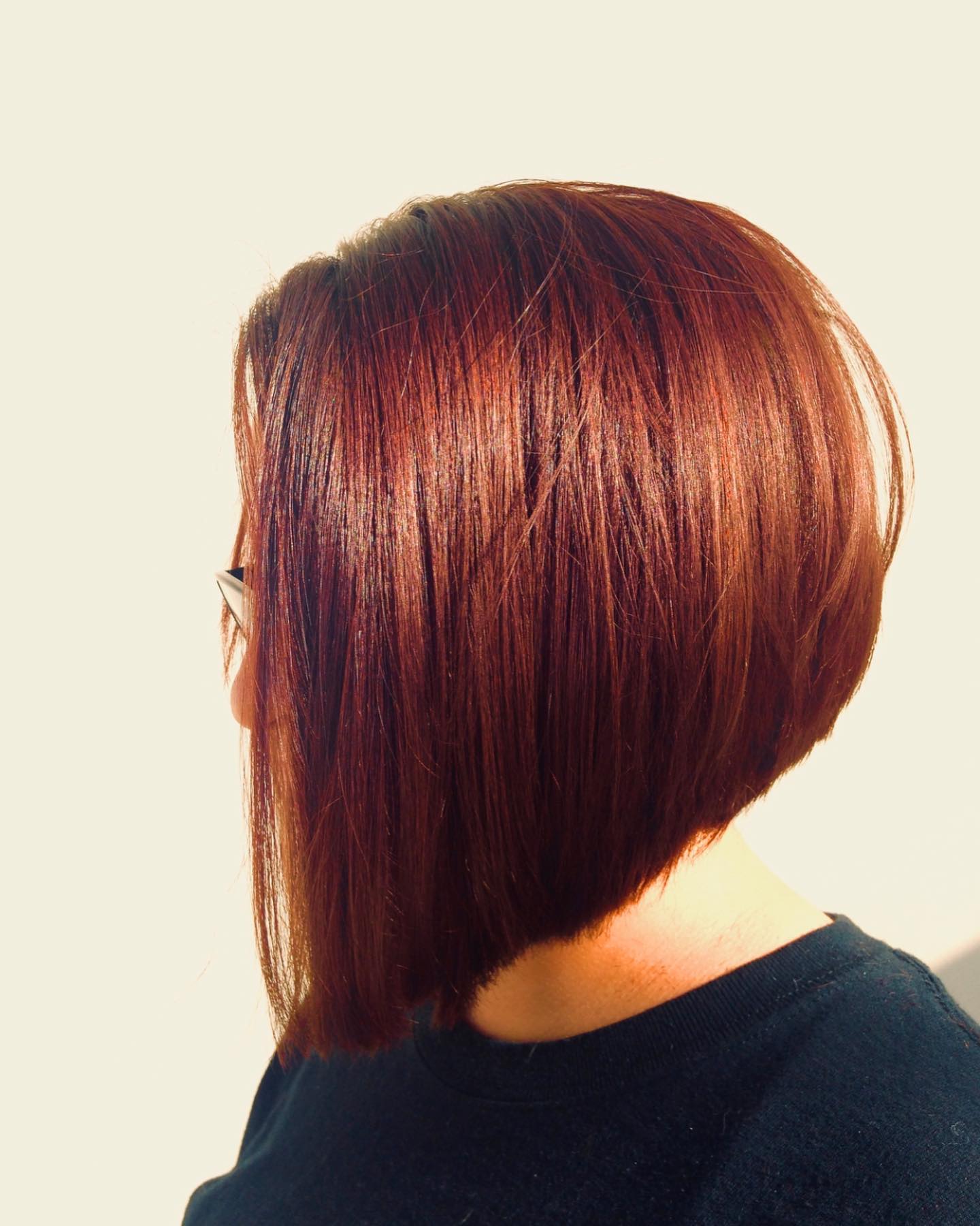 Vibrant Copper Stacked Slope Bob with Glossy Finish