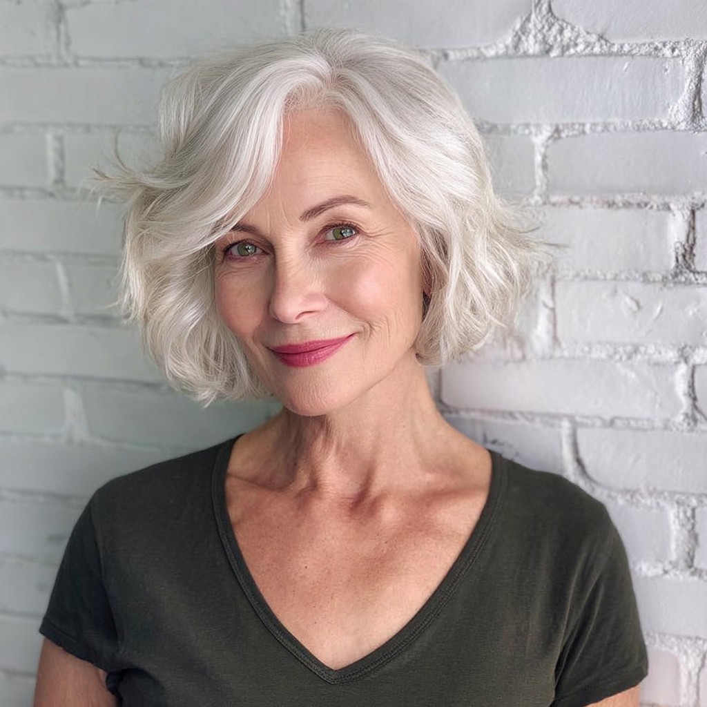 Chic Textured Bob with Soft Waves