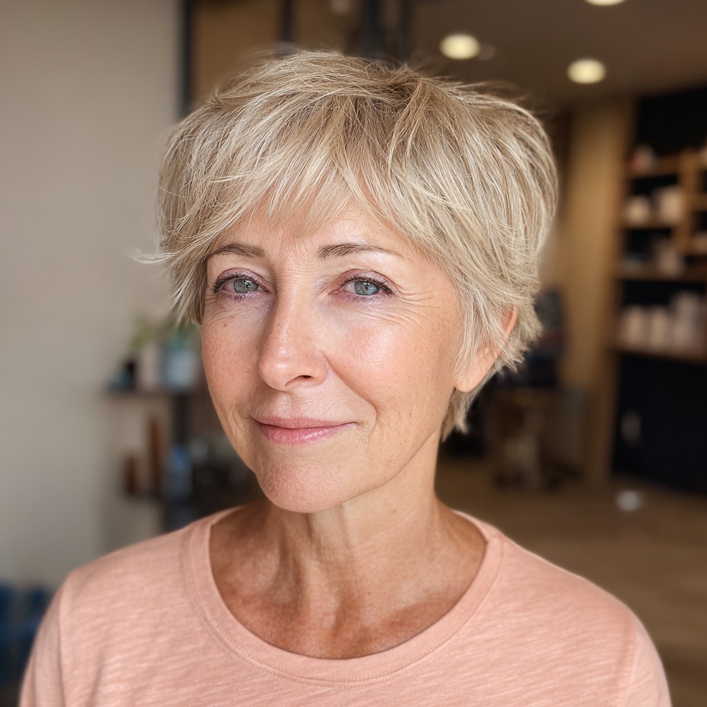 Effortlessly Chic Textured Pixie Cut