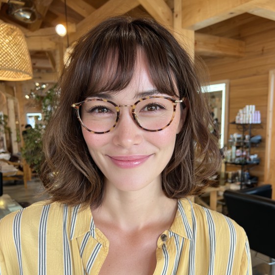 Chic Textured Bob with Soft Bangs