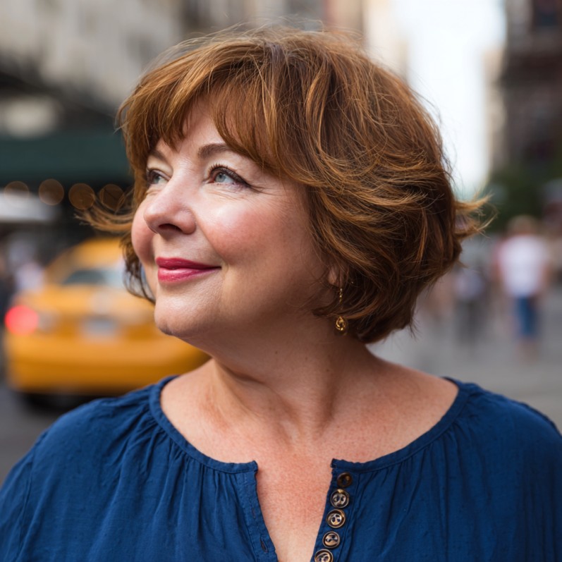 Charming Textured Stacked Bob with Soft Curls