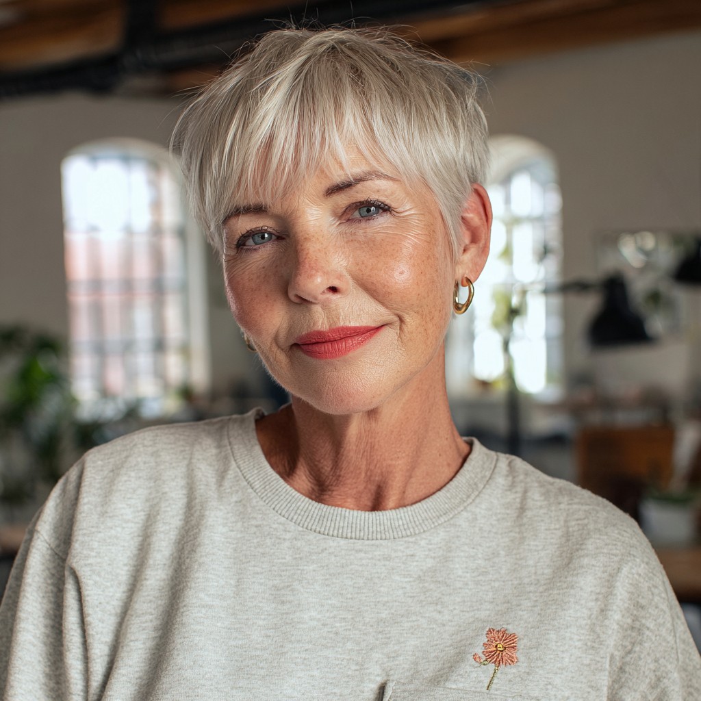 Chic Short Textured Pixie with Subtle Layers