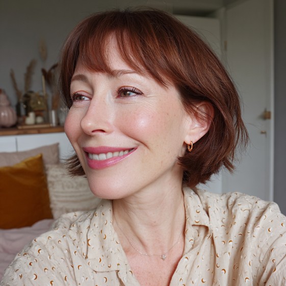 Chic Textured Bob with Subtle Bangs