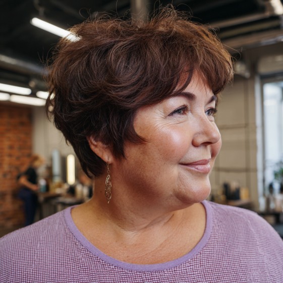 Chic Textured Short Cut with Face-Framing Layers