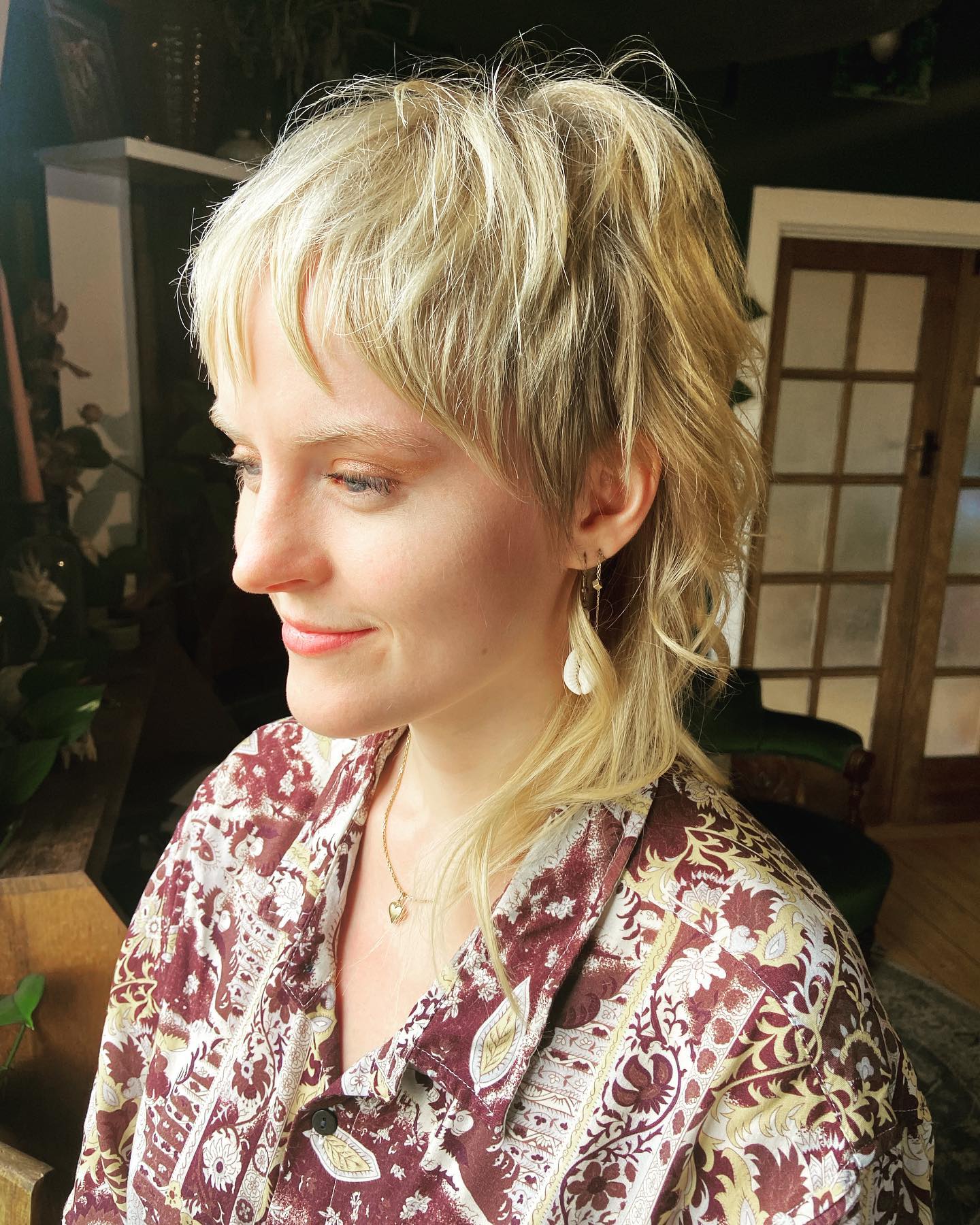 Modern Shaggy Mullet with Soft Bangs