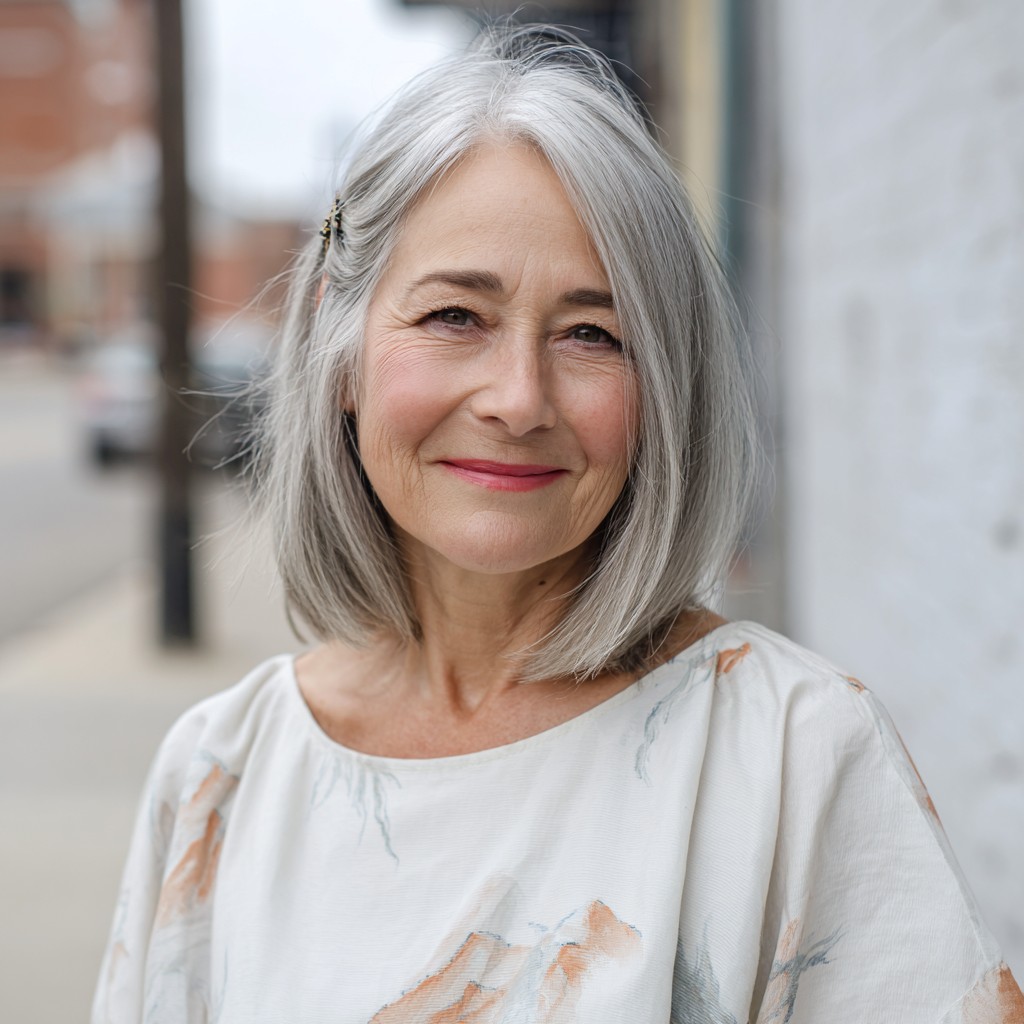 Modern Sleek Shoulder-Length Bob with Subtle Layers