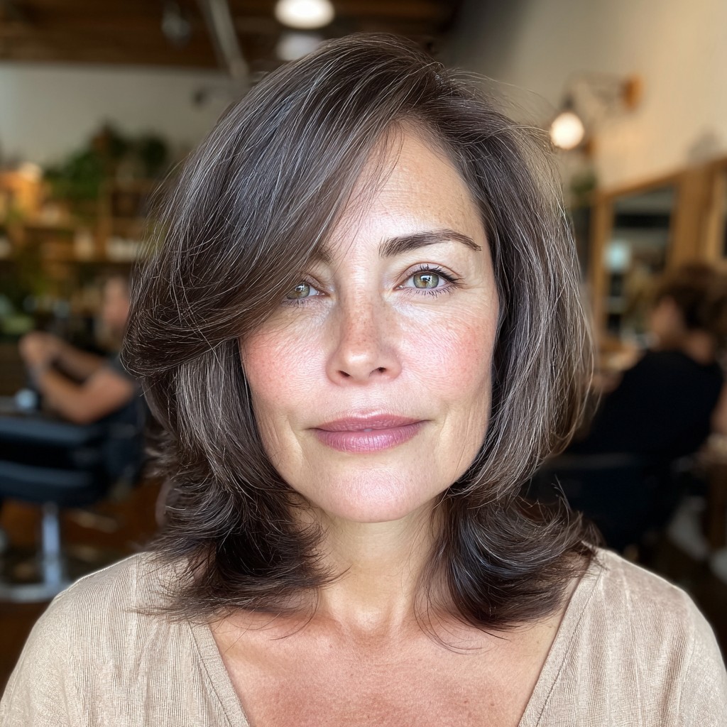 Modern Soft Layered Cut with Face-Framing Volume