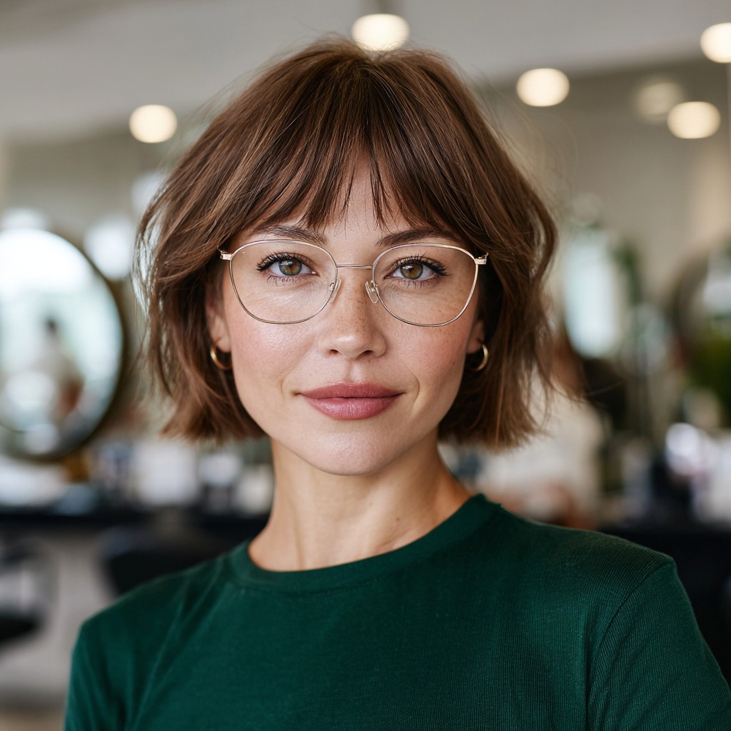 Modern Textured Bob with Subtle Bangs