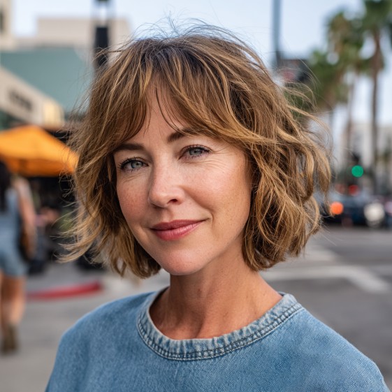 Playful Textured Bob with Soft Bangs