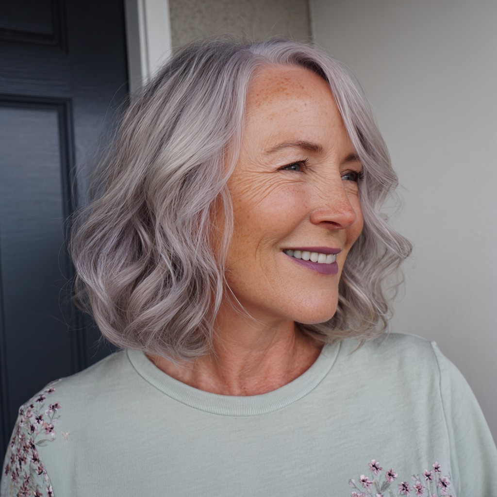 Soft Silver Waves with Textured Layers