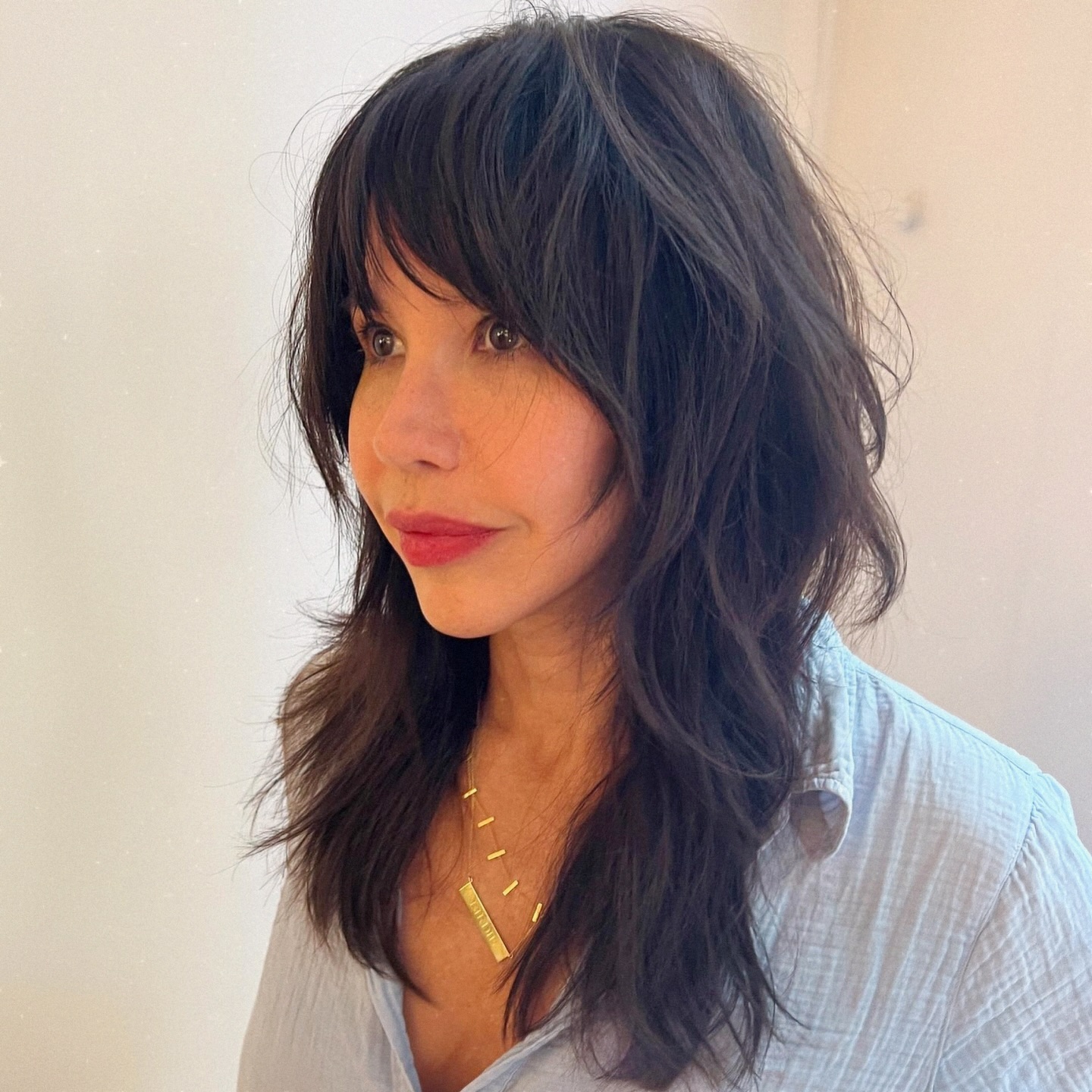 Softly Layered Cowgirl Cut with Wispy Bangs