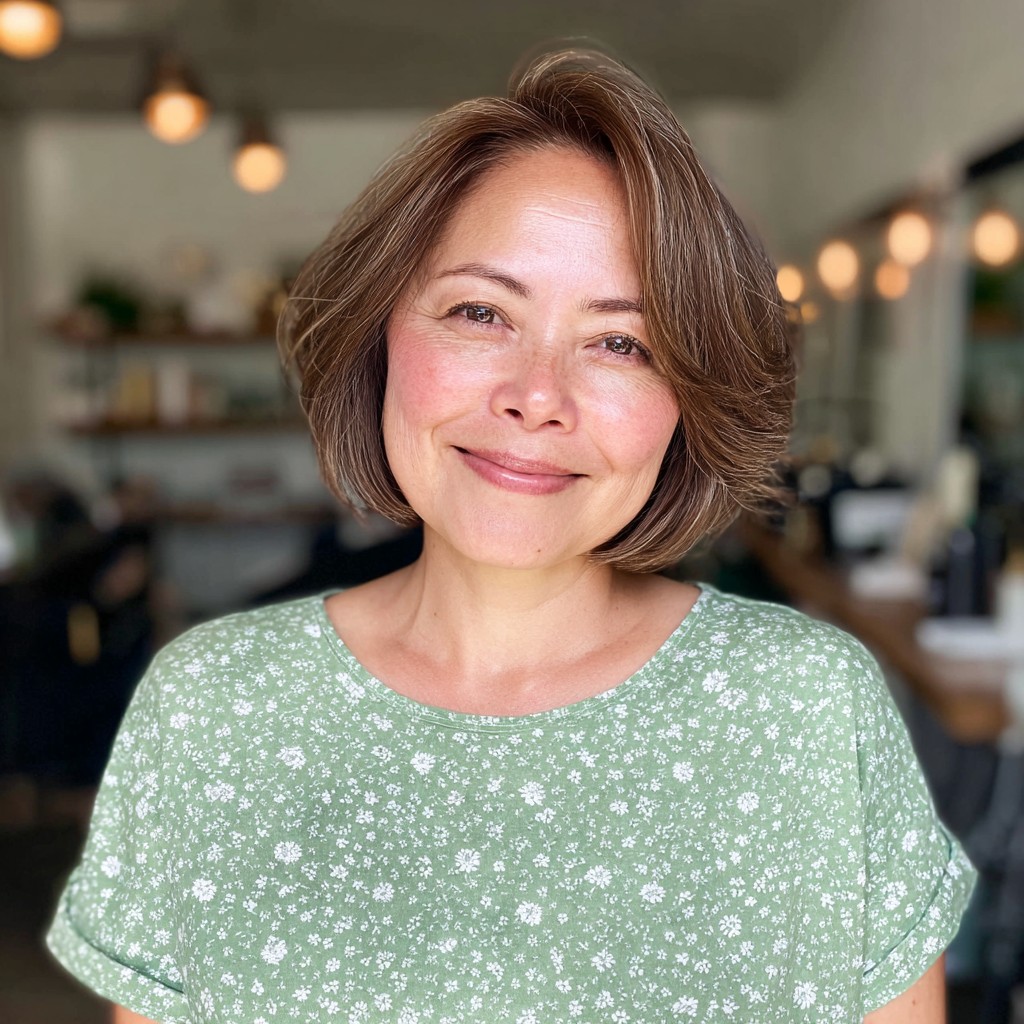Softly Layered Short Bob with Natural Movement