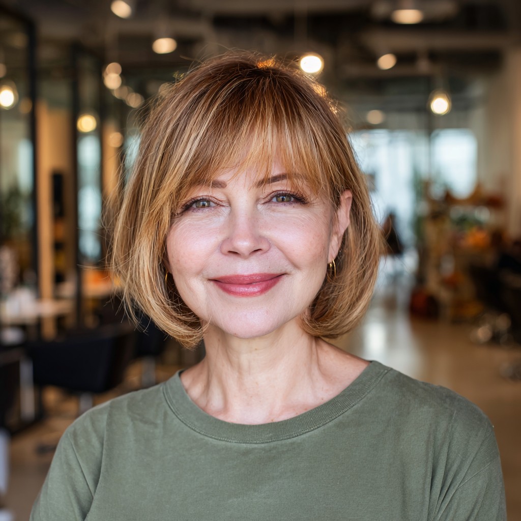 Softly Textured Bob with Gentle Movement